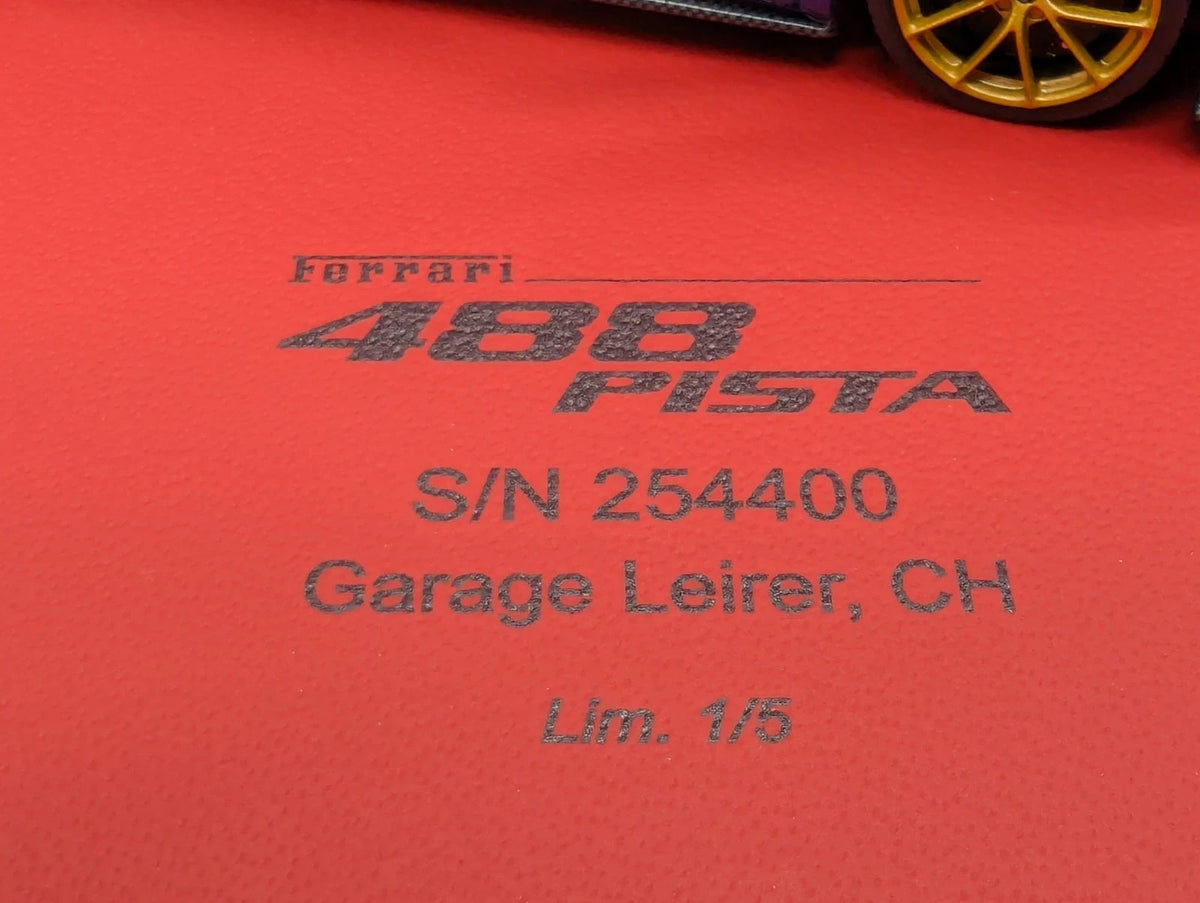 Modellautos 1:43 BBR Ferrari 488 Pista LHD Leirer CH Limited 1/5 Medium Base OVP