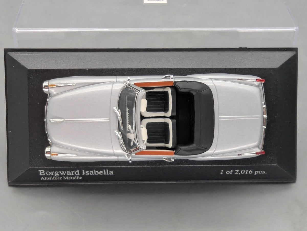 Modellautos 1:43 Minichamps Borgward Isabella Coupe Cabriolet 1959 Silber OVP