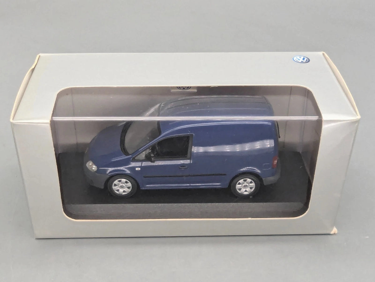 Modellautos 1:43 Minichamps Volkswagen VW Caddy Dunkelblau mit Dealer OVP