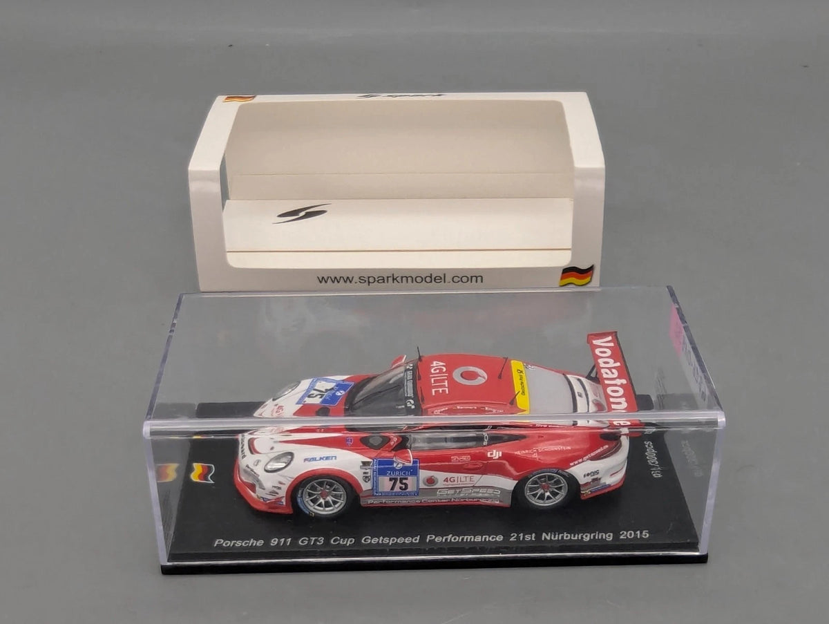 Modellautos 1:43 Spark SG203 Porsche 911 GT3 Cup 24H Nürburgring 2015 #75 OVP