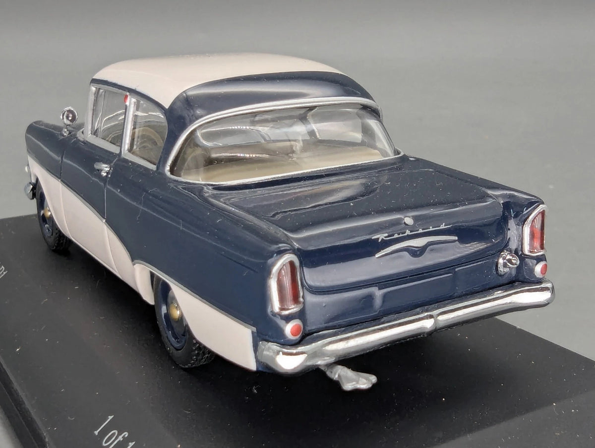 Modellautos 1:43 Minichamps Opel Rekord P1 1958 Royalblau Dark Blue Blau mit OVP