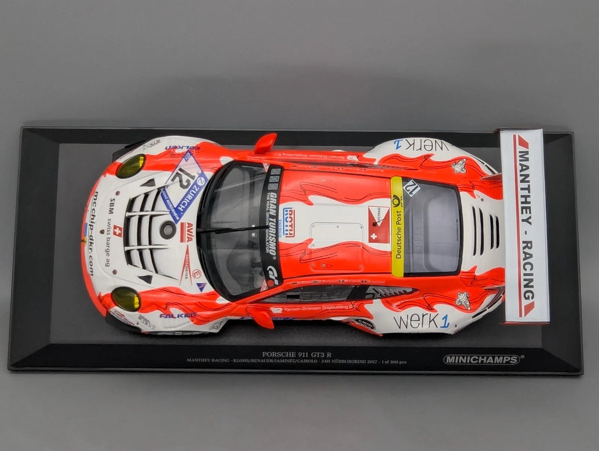 Modellautos 1:18 Minichamps Porsche 911 GT3 R 24h Nürburgring 2017 #12 OVP