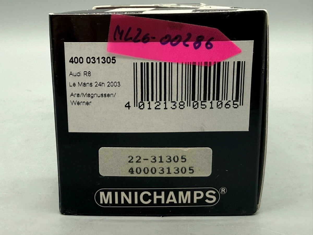 Modellautos 1:43 Minichamps Audi R8 Le Mans 24h 2003 #5 mit OVP