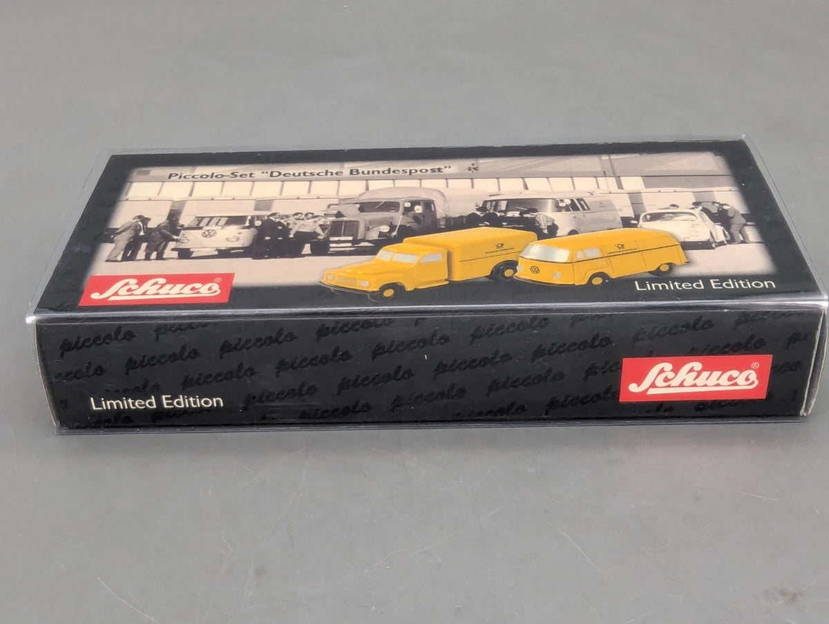 Modellautos 1:90 Schuco Piccolo Set Deutsche Bundespost VW und Hanomag 2-tlg OVP