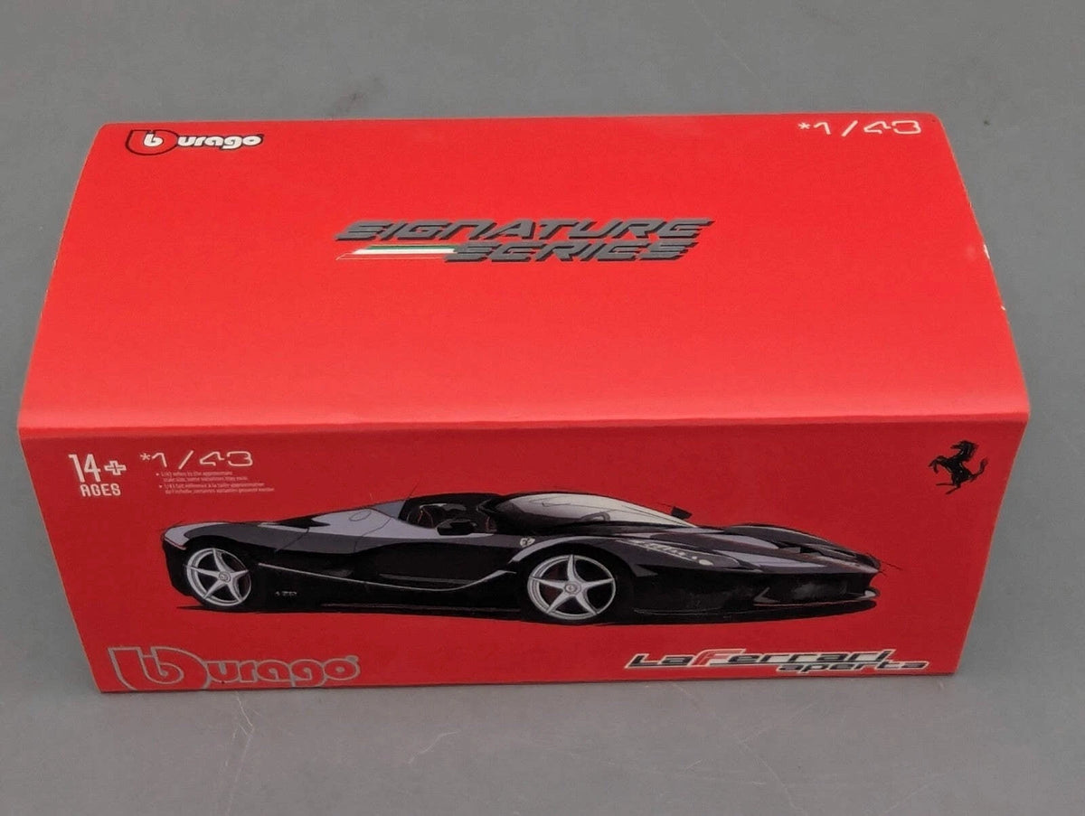 Modellautos 1:43 Bburago Ferrari LaFerrari Aperta Schwarz mit OVP