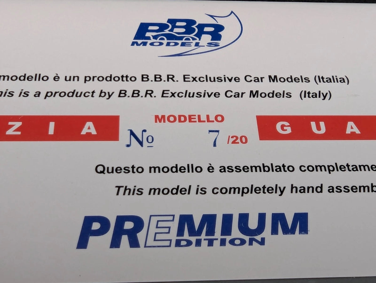 Modellautos 1:43 BBR Ferrari 250 GTE 2+2 Pace Car Le Mans 1960 07/20 Stück OVP