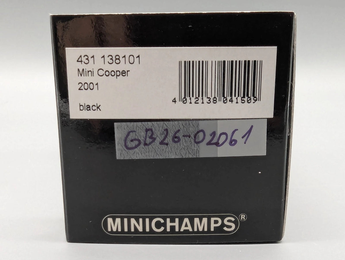 Modellautos 1:43 Minichamps Mini Cooper 2001 Black mit Haube zum Öffnen mit OVP