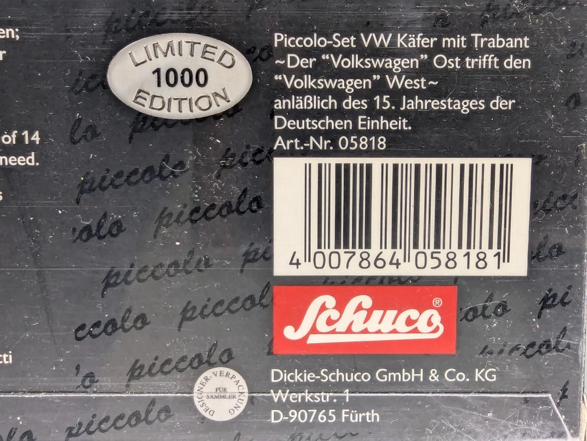 Modellautos 1:90 Schuco Piccolo-Set 15 Jahre deutsche Einheit VW Trabant in OVP