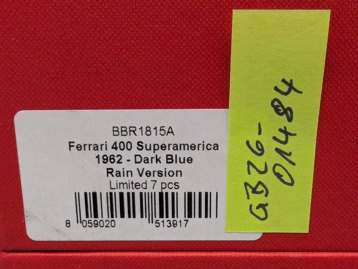 Modellautos 1:18 BBR Ferrari 400 SA 1962 Blau RAIN / DIRTY VERSION Ltd 07/07 OVP