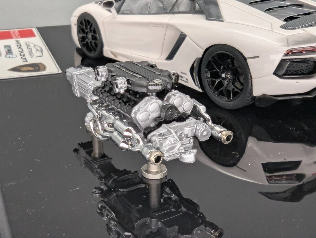 Eidolon Make Up 1:43 Lamborghini Aventador LP760-2 Engine Set Oakley Weiß OVP