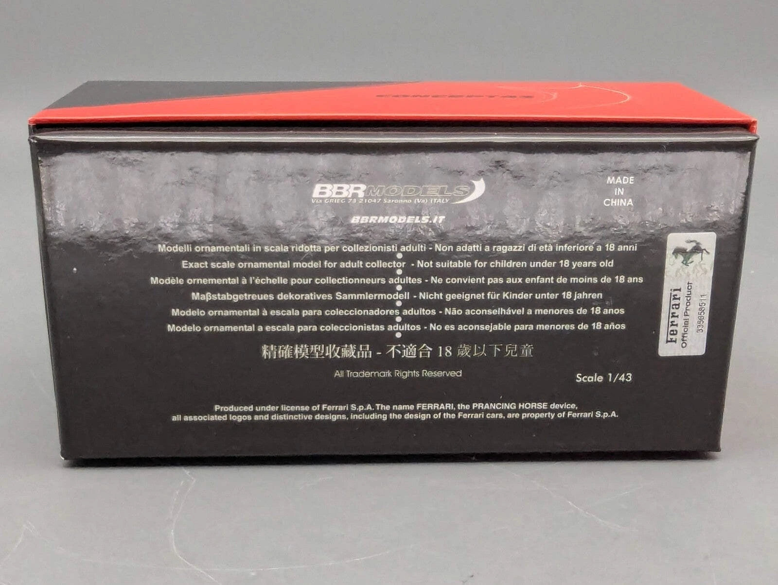 Modellautos 1:43 BBR Concept43 Ferrari Roma Zandvoort 2021 C. Sainz mit OVP