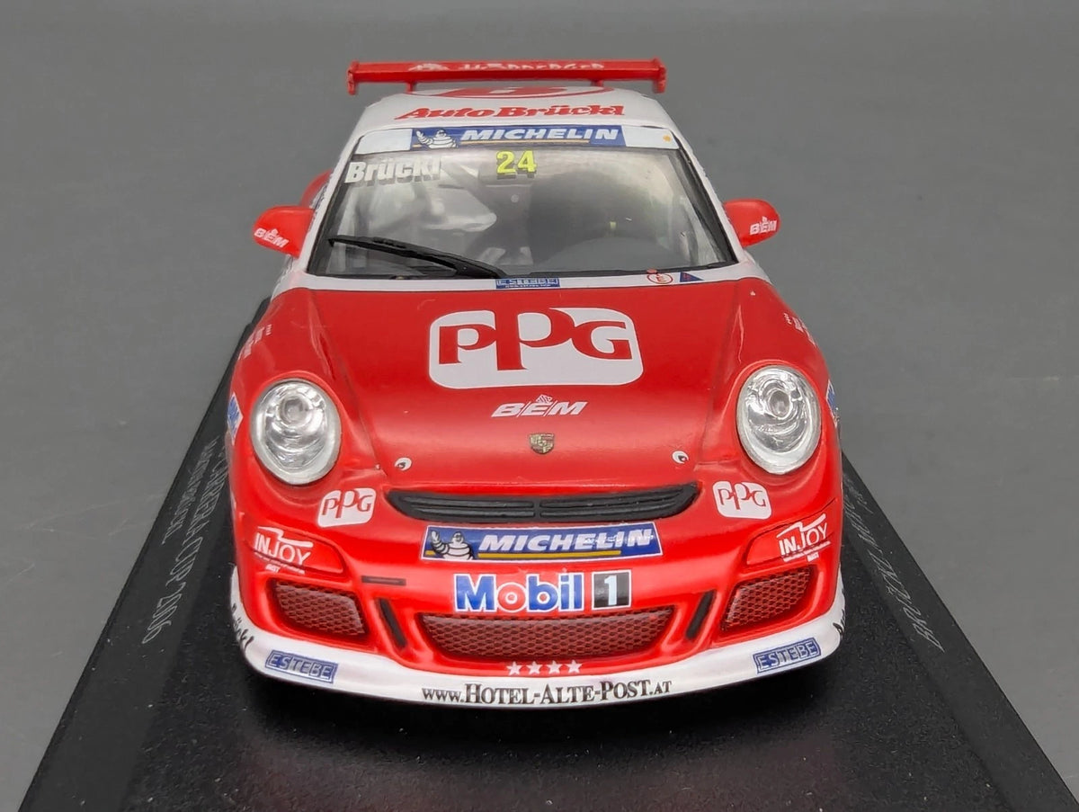 Modellautos 1:43 Minichamps Porsche 911 GT3 Carrera Cup 2006 #24 M. Brückl OVP