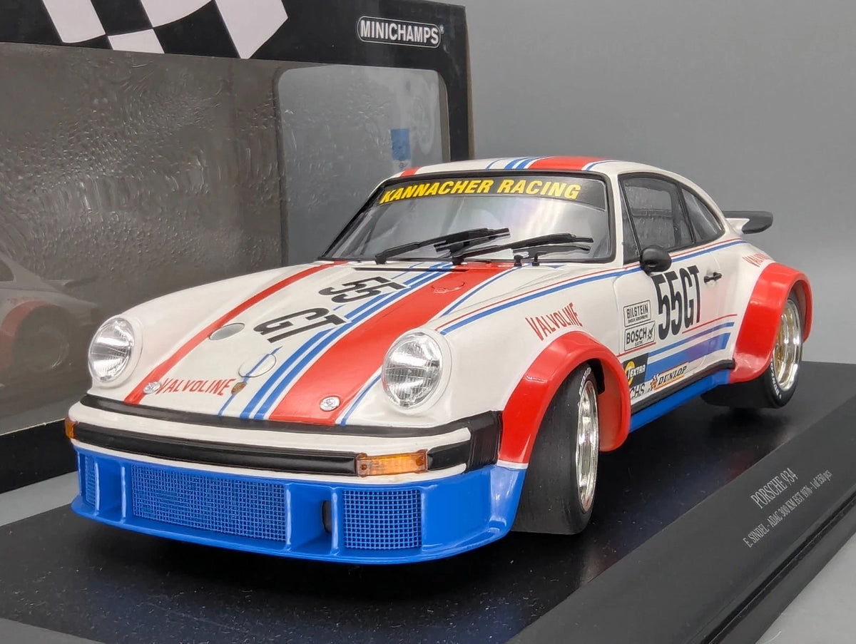 Modellautos 1:18 Minichamps Porsche 934 ADAC 300 km EGT 1976 #55GT E. Sindel OVP