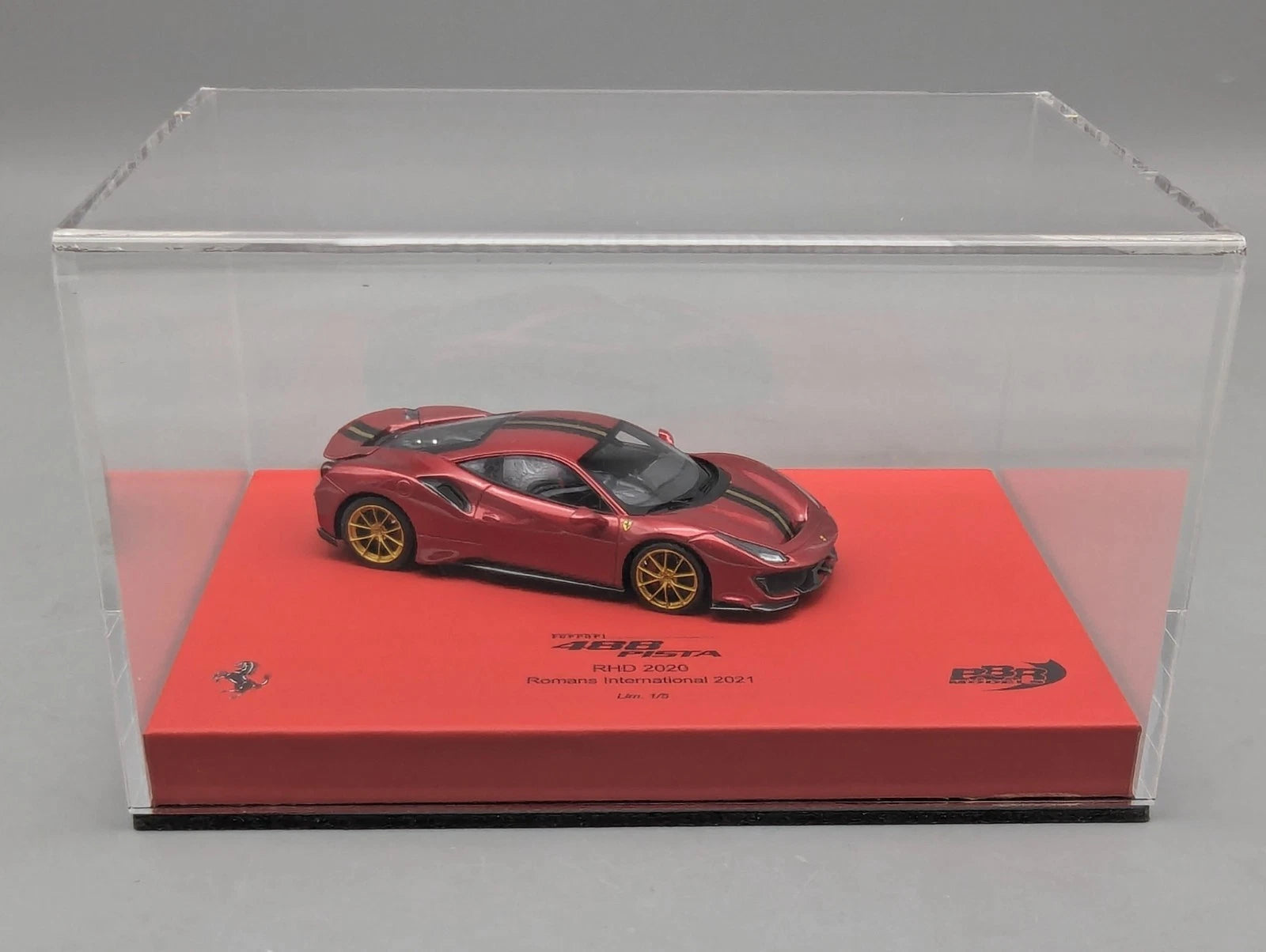 Modellautos 1:43 BBR Ferrari 488 Pista RHD 2020 Romans Inter. 2021 01/05 mit OVP