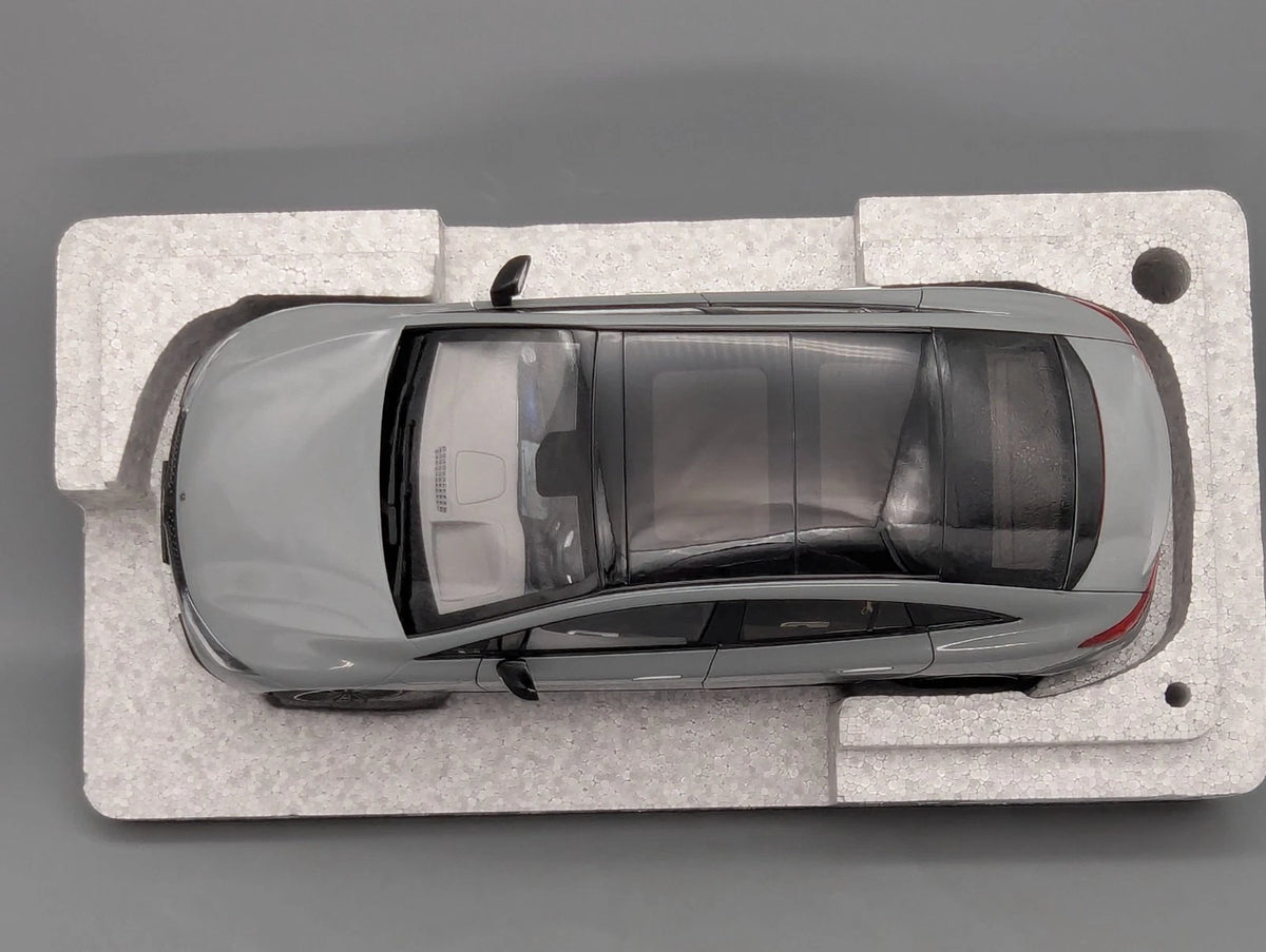 Modellautos 1:18 NZG Mercedes Benz EQE Alpin Grau Uni mit Dealer OVP