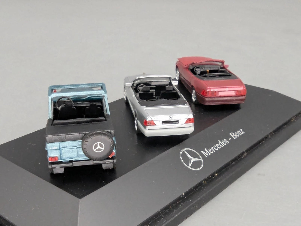 Modellauto H0 1:87 Herpa Mercedes Benz Cabriolet Edition '94 3-tlg Set mit OVP
