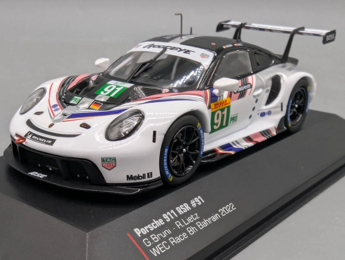 Modellautos 1:43 IXO Porsche 911 RSR WEC 8h Bahrain 2022 #91 Bruni Lietz mit OVP