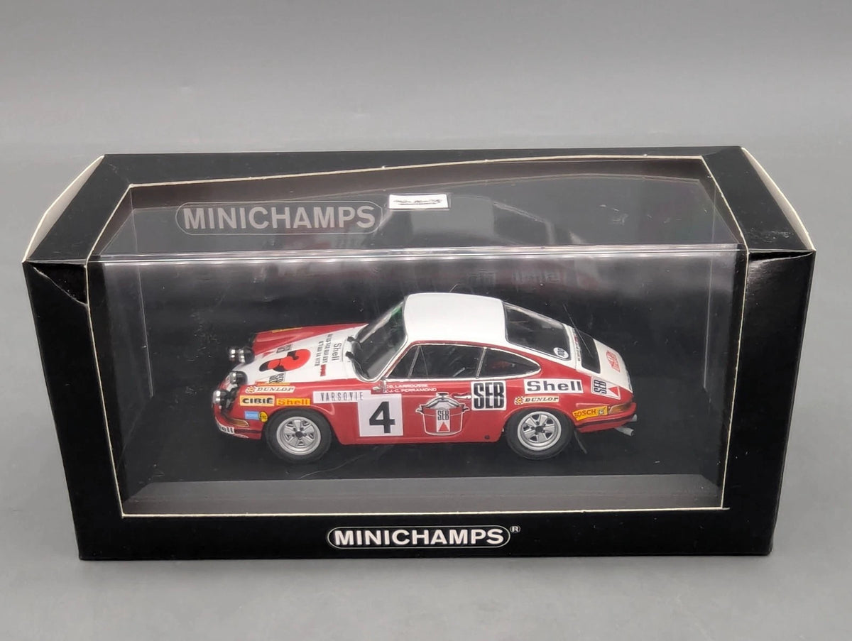 Modellautos 1:43 Minichamps Porsche 911 S SEB Rallye Monte Carlo 1972 #4 mit OVP