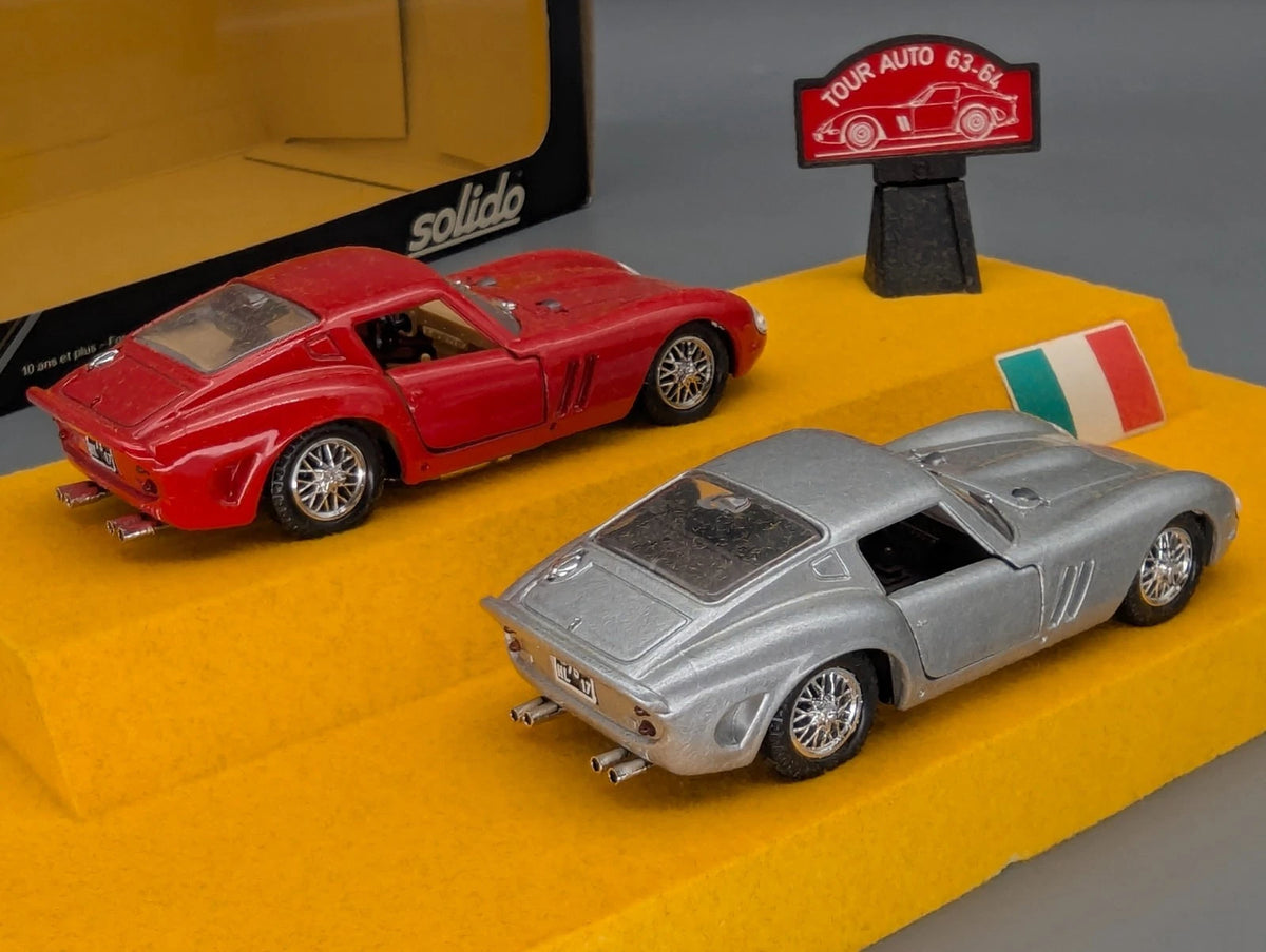 Modellautos 1:43 Solido Ferrari GTO TdF 1963 1964 2-tlg Set #165 #172 mit OVP