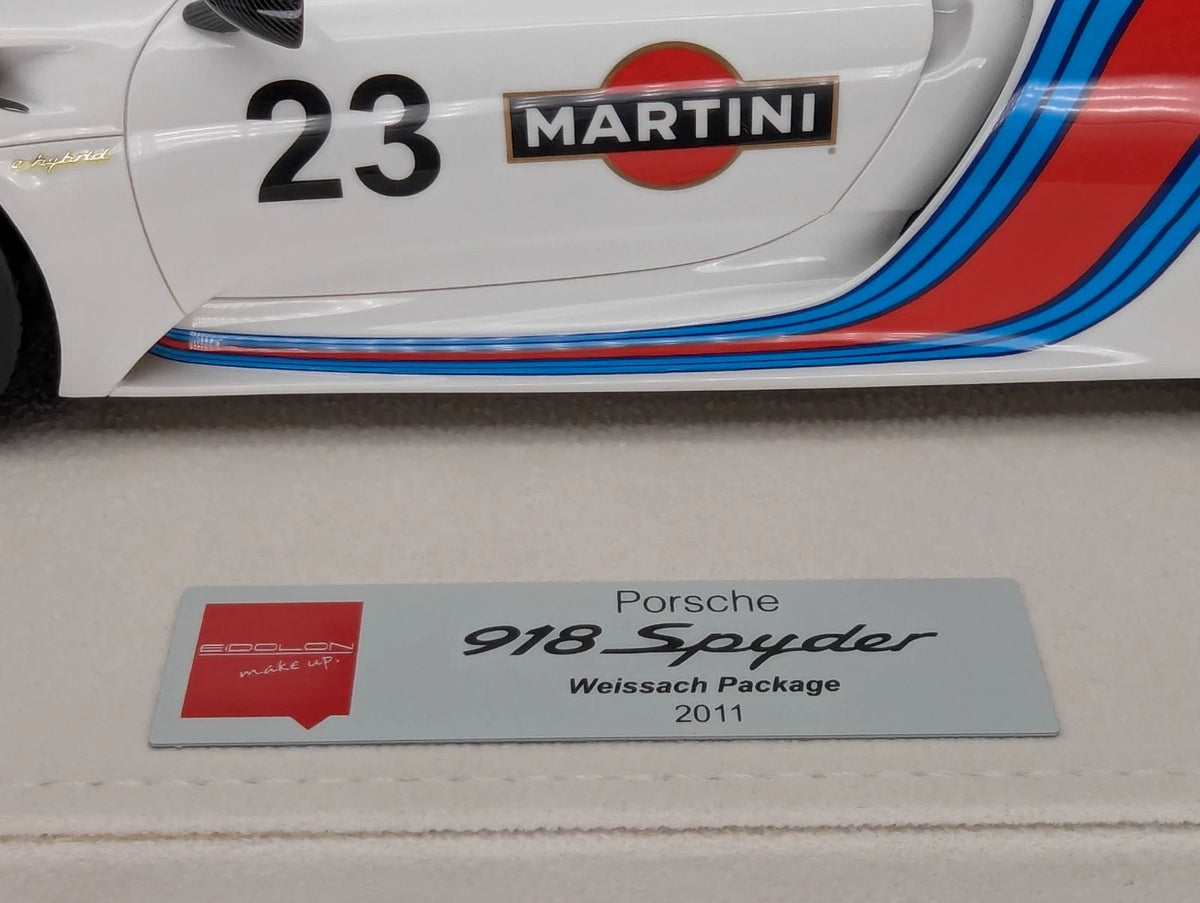 Eidolon Make Up 1:18 Porsche 918 Spyder Weissach Package 2011 Martini #23 OVP