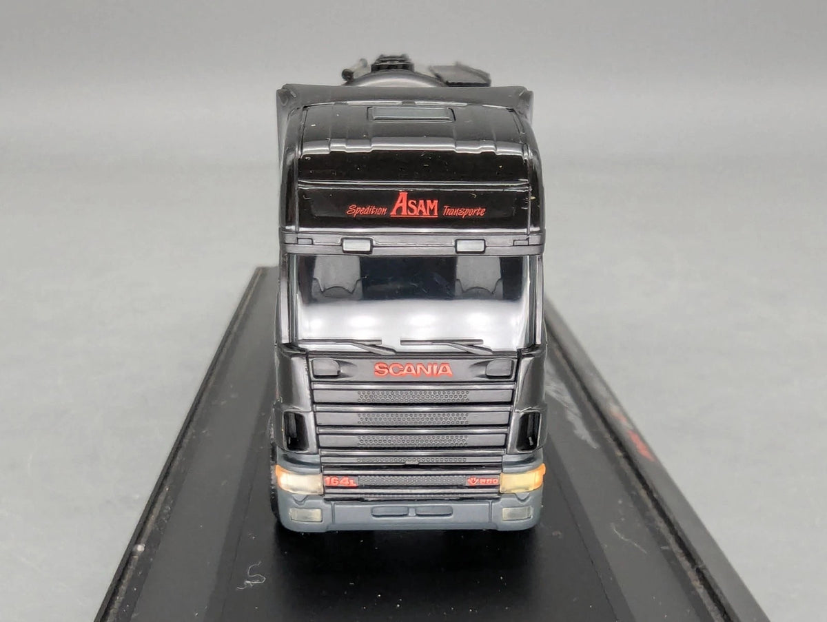 Lkw Modell 1:87 Herpa Edition 8 Scania Silo Sattelzug ASAM Transporte Vitrine