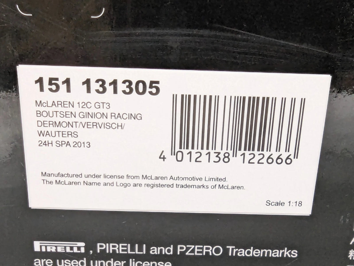 Modellautos 1:18 Minichamps McLaren 12C GT3 24h Spa 2013 #5 mit OVP