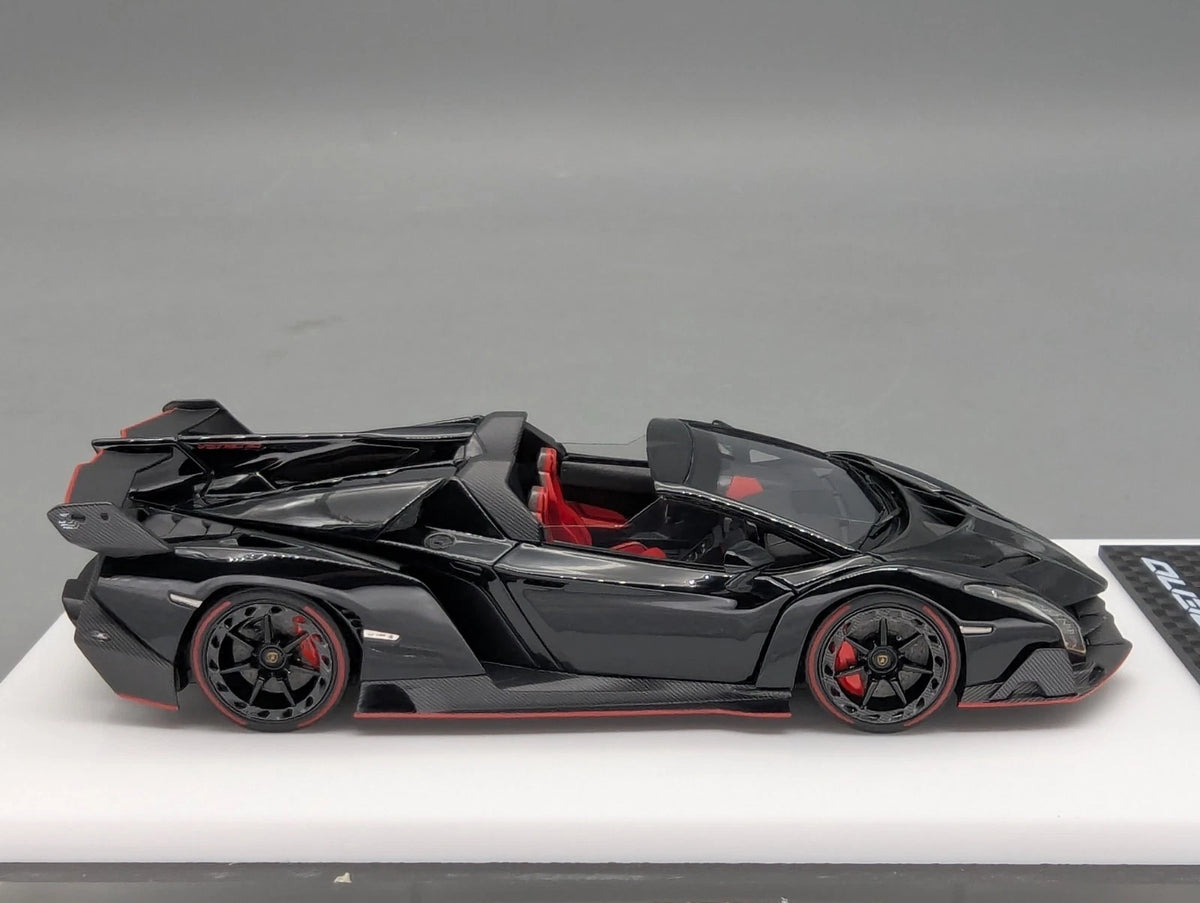 Eidolon Make Up 1:43 Lamborghini Veneno Roadster 2015 Black Red Ltd 54/80 OVP