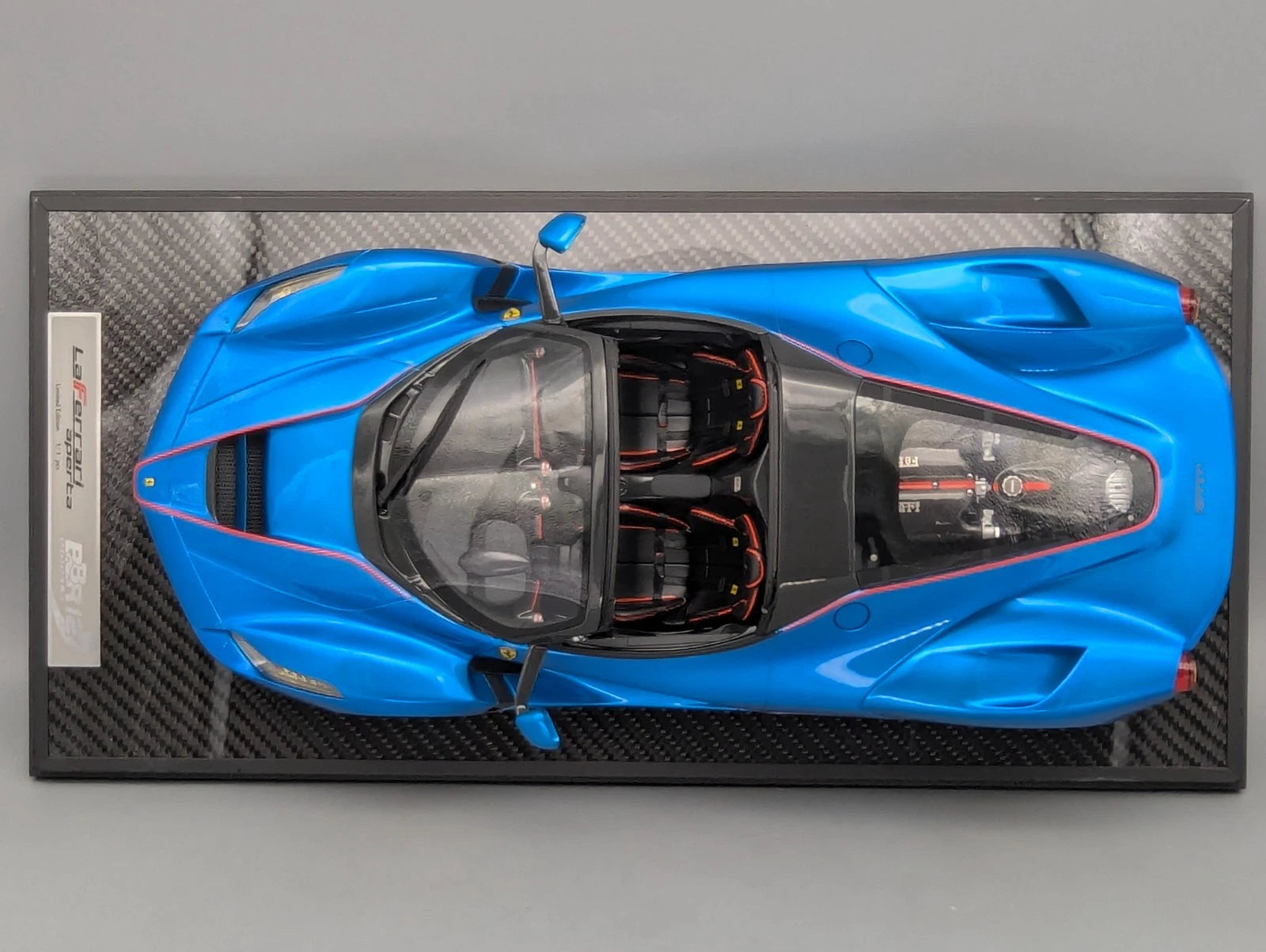 Modellautos 1:12 BBR Ferrari LaFerrari Aperta Blau UNIKAT Ltd. 01/01 Vitrine OVP