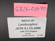 Eidolon Make Up 1:43 Lamborghini Jota SJ Orange Engine Set Ltd 12/100 mit OVP