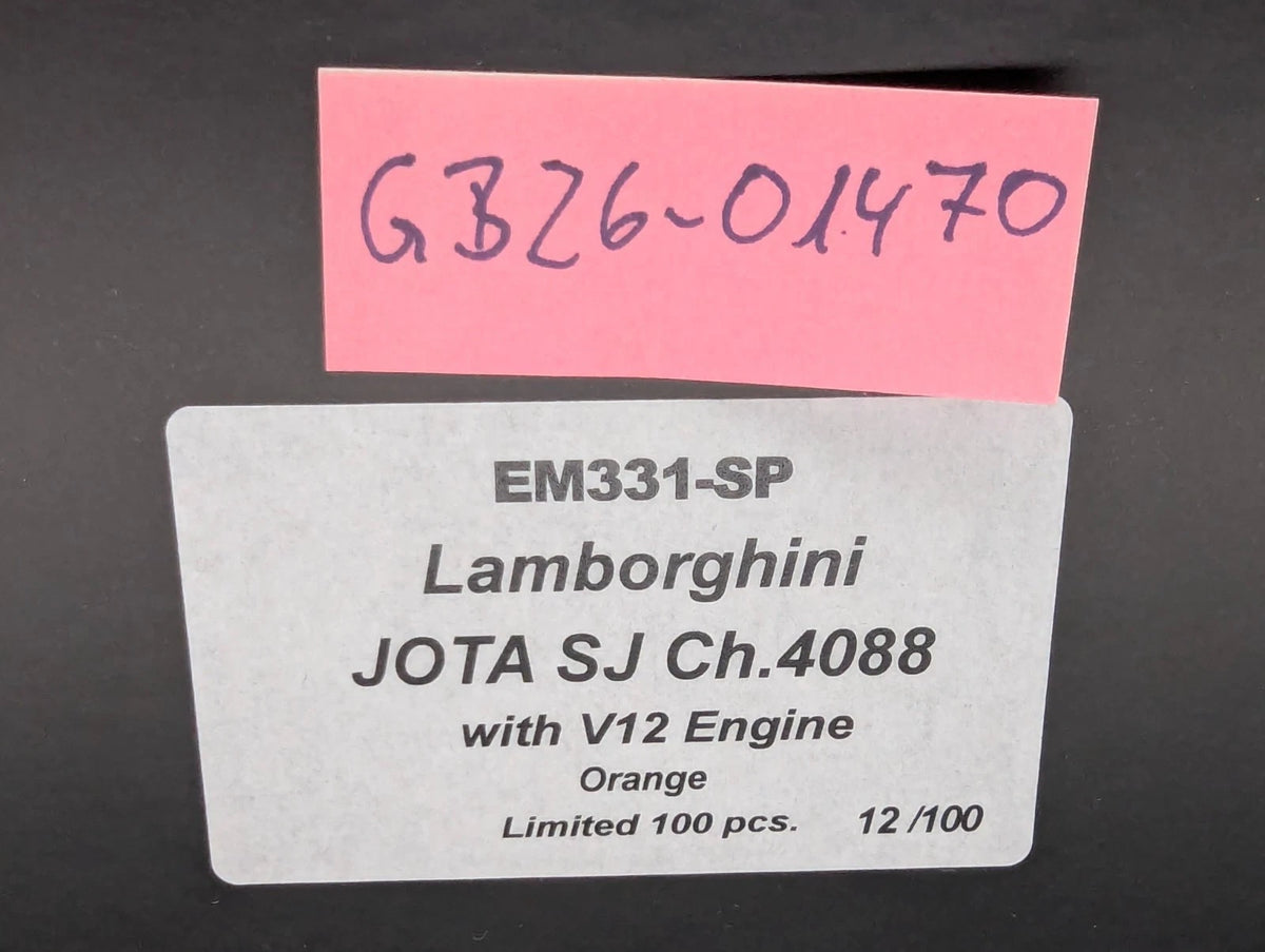 Eidolon Make Up 1:43 Lamborghini Jota SJ Orange Engine Set Ltd 12/100 mit OVP