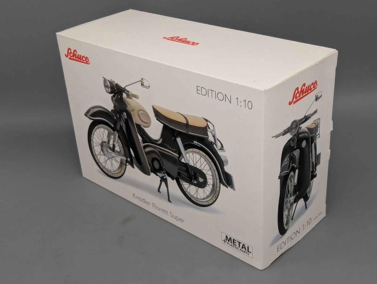 Motorrad Modell 1:10 Schuco Kreidler Florett Super mit Beinschild Grau mit OVP