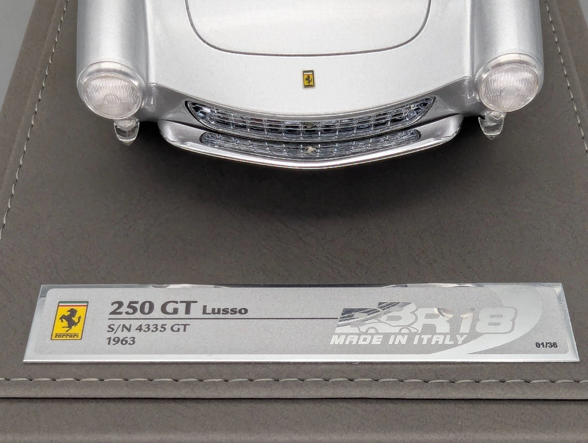 Modellautos 1:18 BBR Ferrari 250 GT Lusso S/N 4335 1963 Silber Ltd 01/36 mit OVP