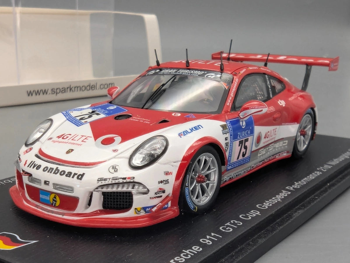 Modellautos 1:43 Spark SG203 Porsche 911 GT3 Cup 24H Nürburgring 2015 #75 OVP