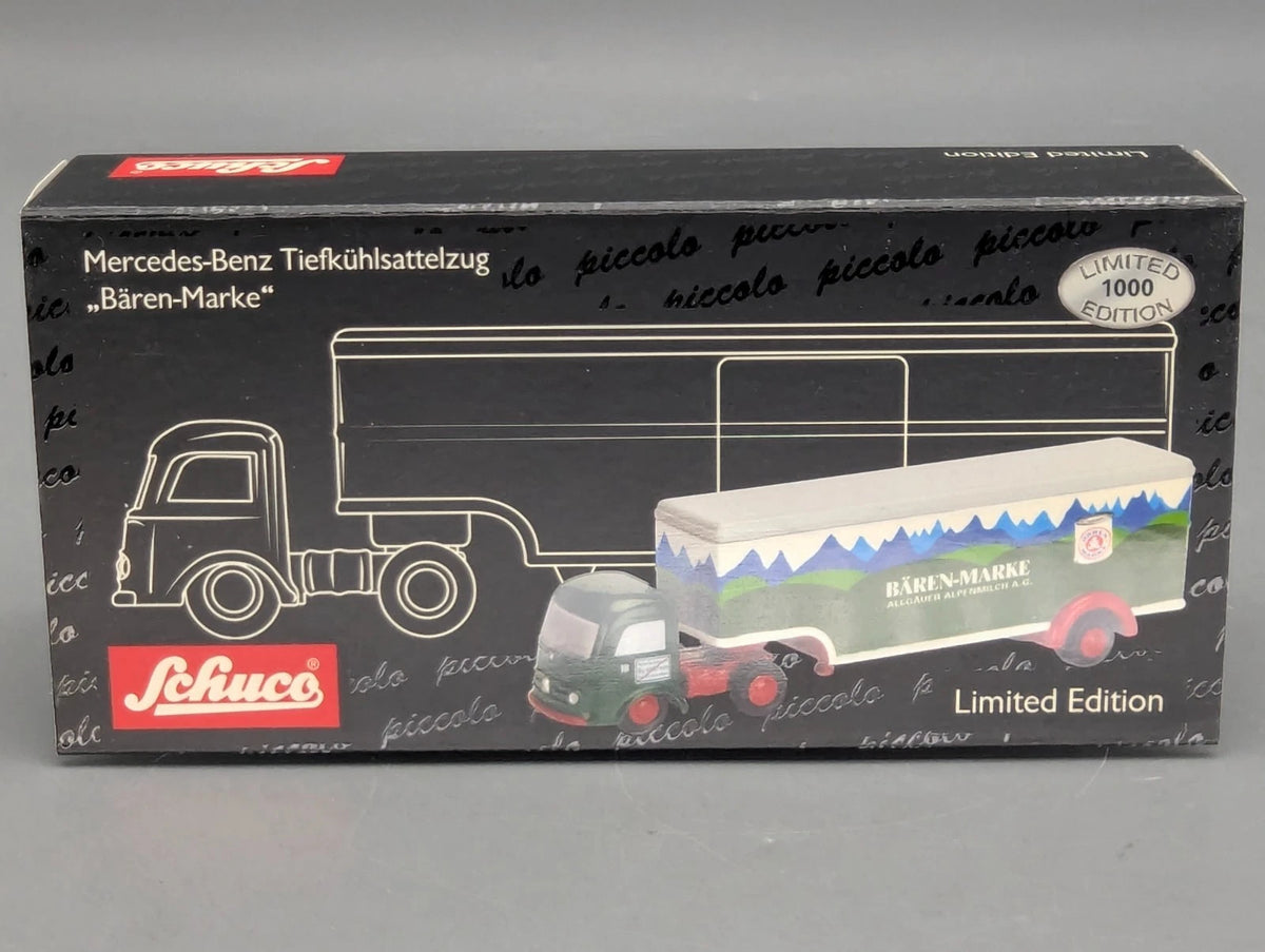LKW Modell 1:90 Schuco Piccolo Mercedes-Benz Tiefkühlsattelzug Bären-Marke OVP
