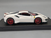Modellautos 1:43 BBR Ferrari 488 Pista Met Italian White Ltd 73/78 mit OVP