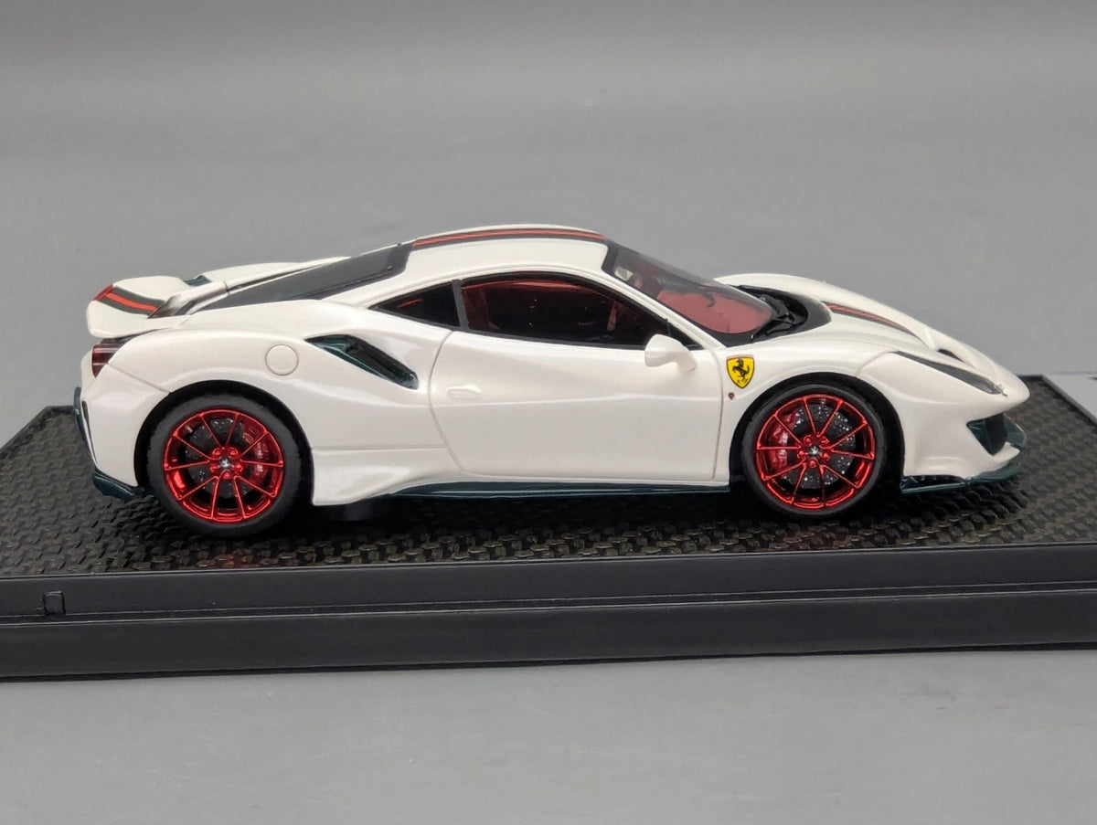 Modellautos 1:43 BBR Ferrari 488 Pista Met Italian White Ltd 73/78 mit OVP