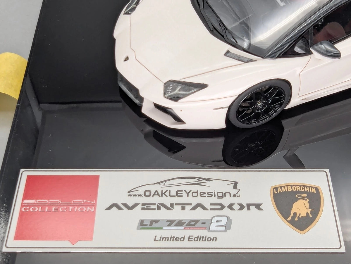 Eidolon Make Up 1:43 Lamborghini Aventador LP760-2 Engine Set Oakley Weiß OVP