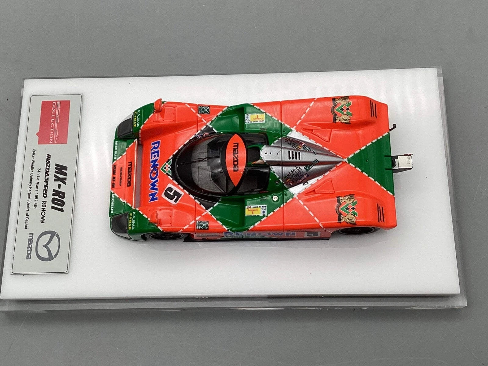 Eidolon Make Up 1:43 Mazda Speed MX-R01 Renon 24h Le Mans 1992 #5 Vitrine OVP