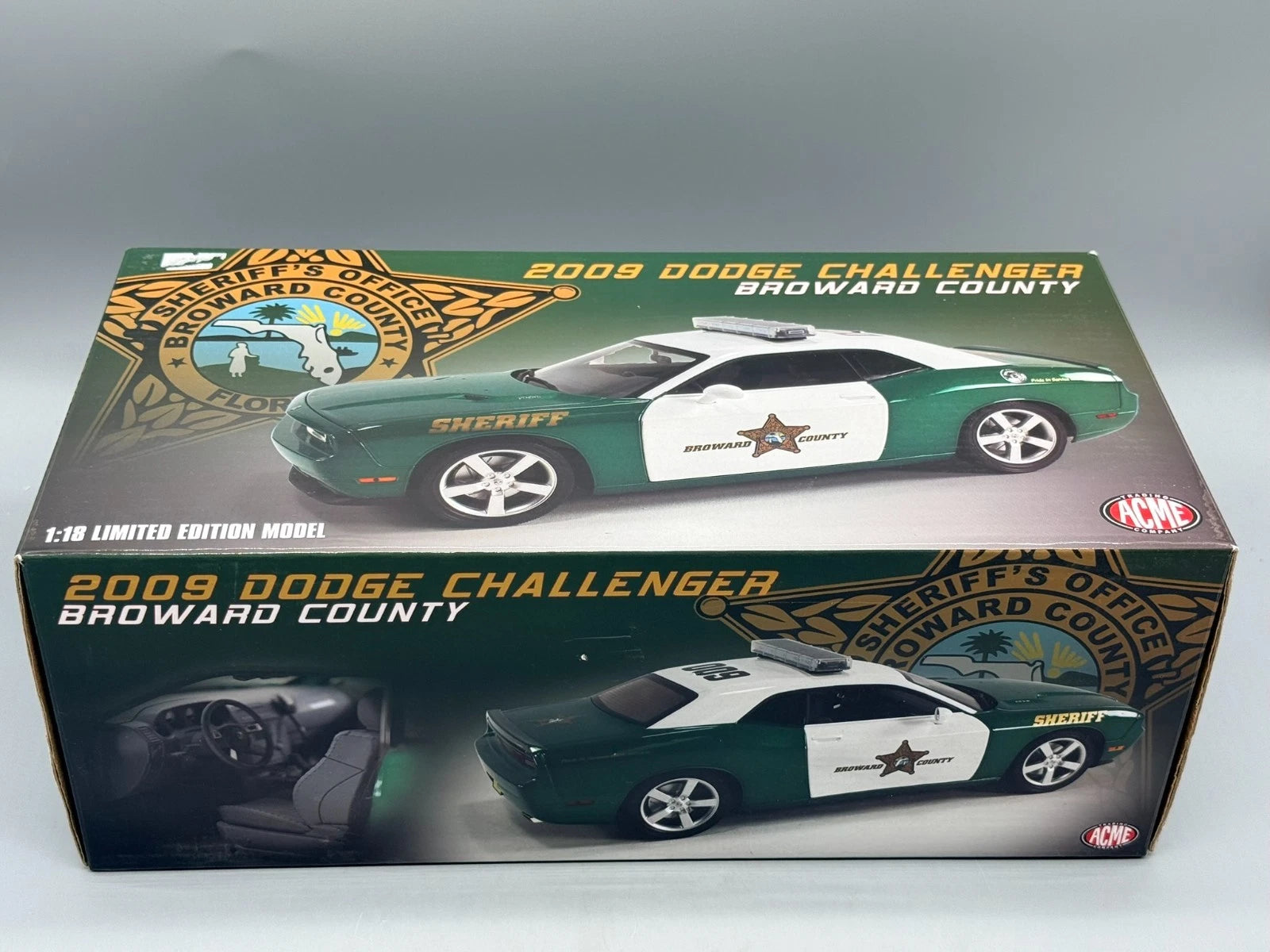 Modellautos 1:18 ACME Dodge Challenger 2009 Broward County limitiert mit OPV