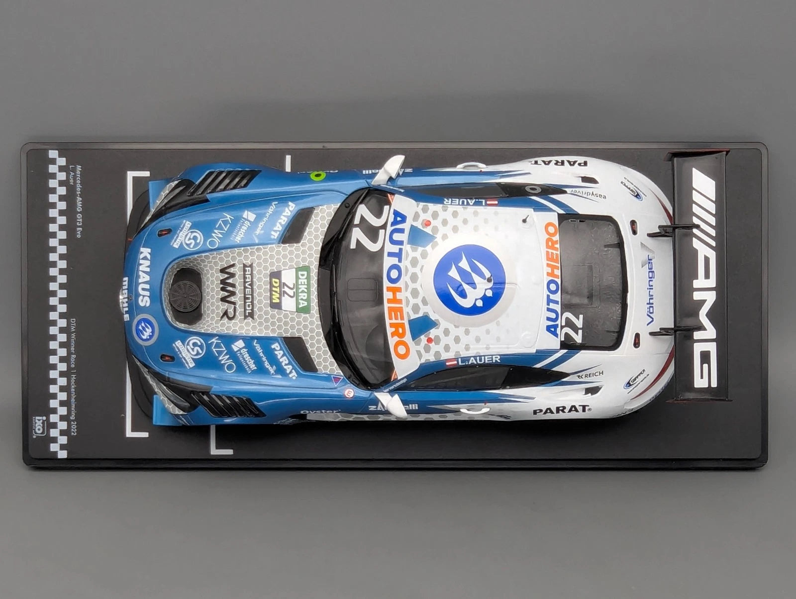 Modellautos 1:18 Ixo Mercedes AMG GT3 Evo WINNER Hockenheim DTM 2022 #22 mit OVP