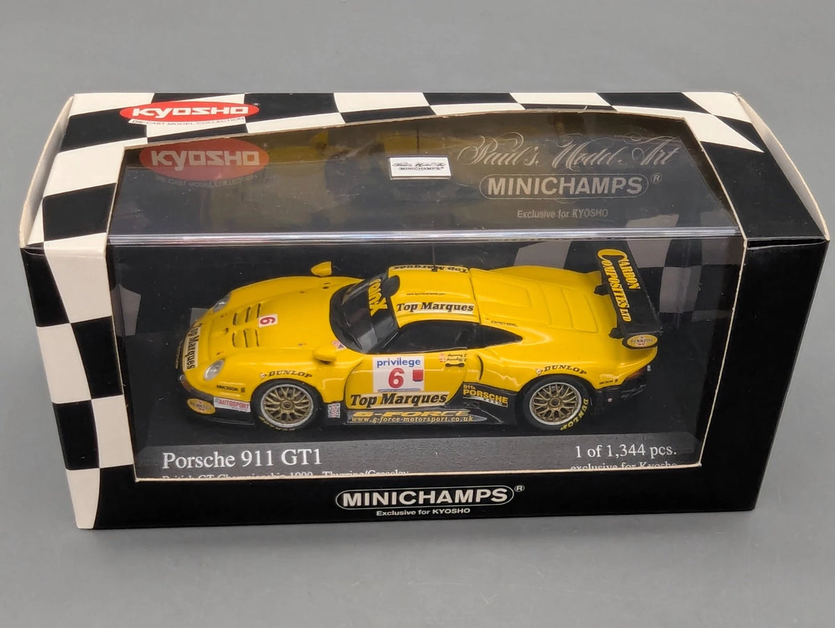 Modellautos 1:43 Minichamps Porsche 911 GT1 British GTC 1999 #6 mit OVP