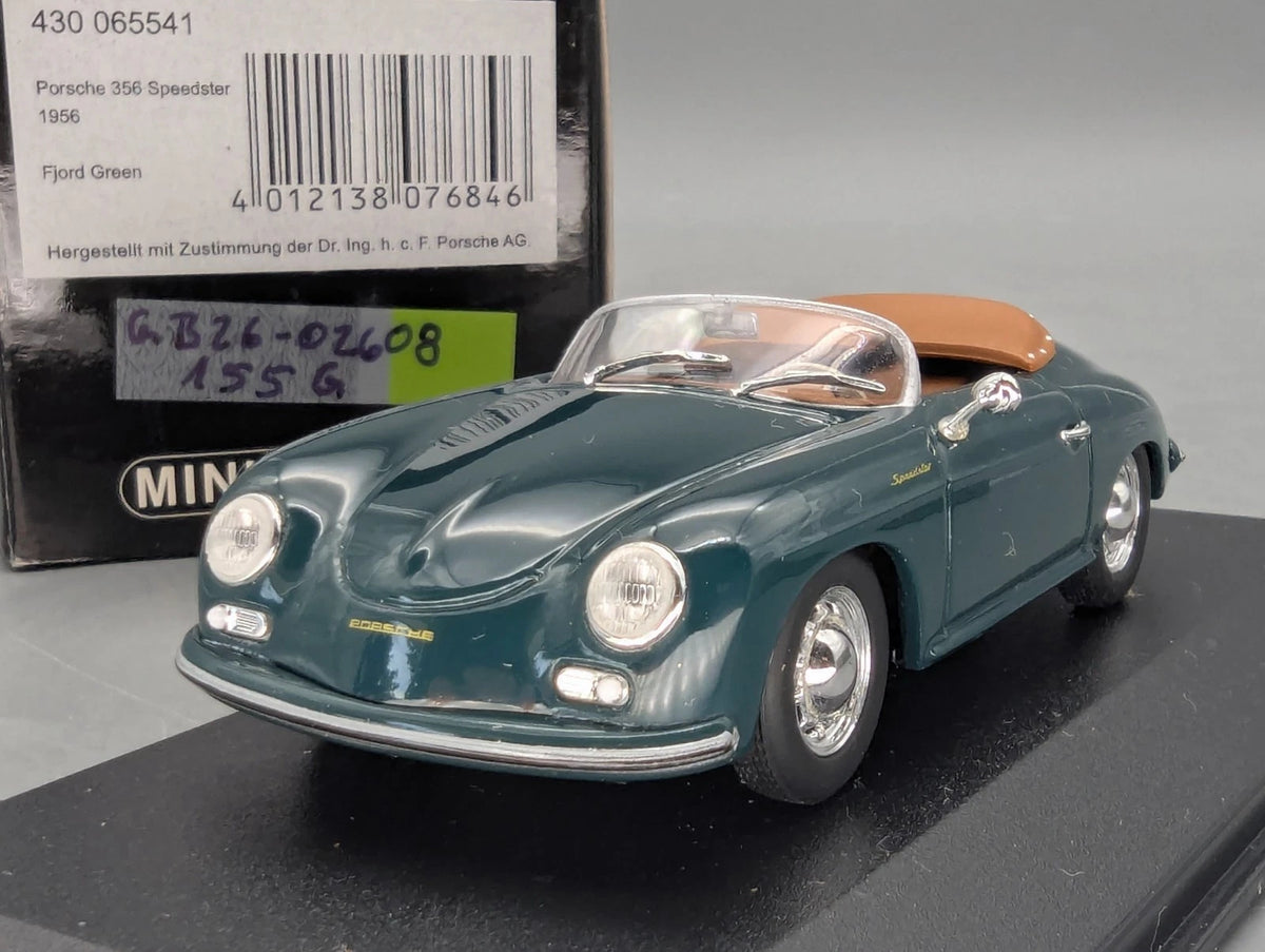 Modellautos 1:43 Minichamps Porsche 356 Speedster 1956 Fjord Green OVP