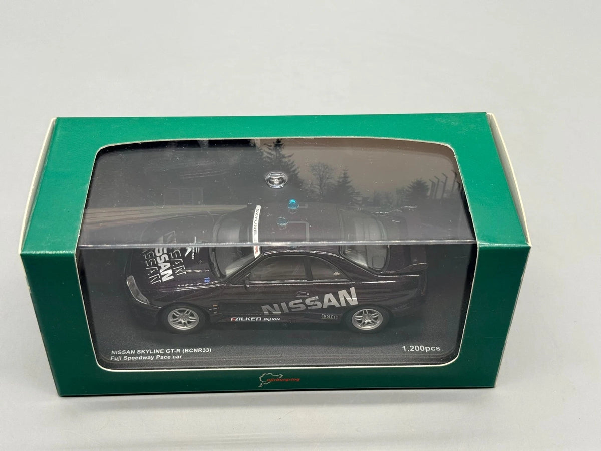 Modellautos 1:43 Kyosho Nissan Skyline GT-R (BCNR33) Fuji Speedway Pace Car +OVP