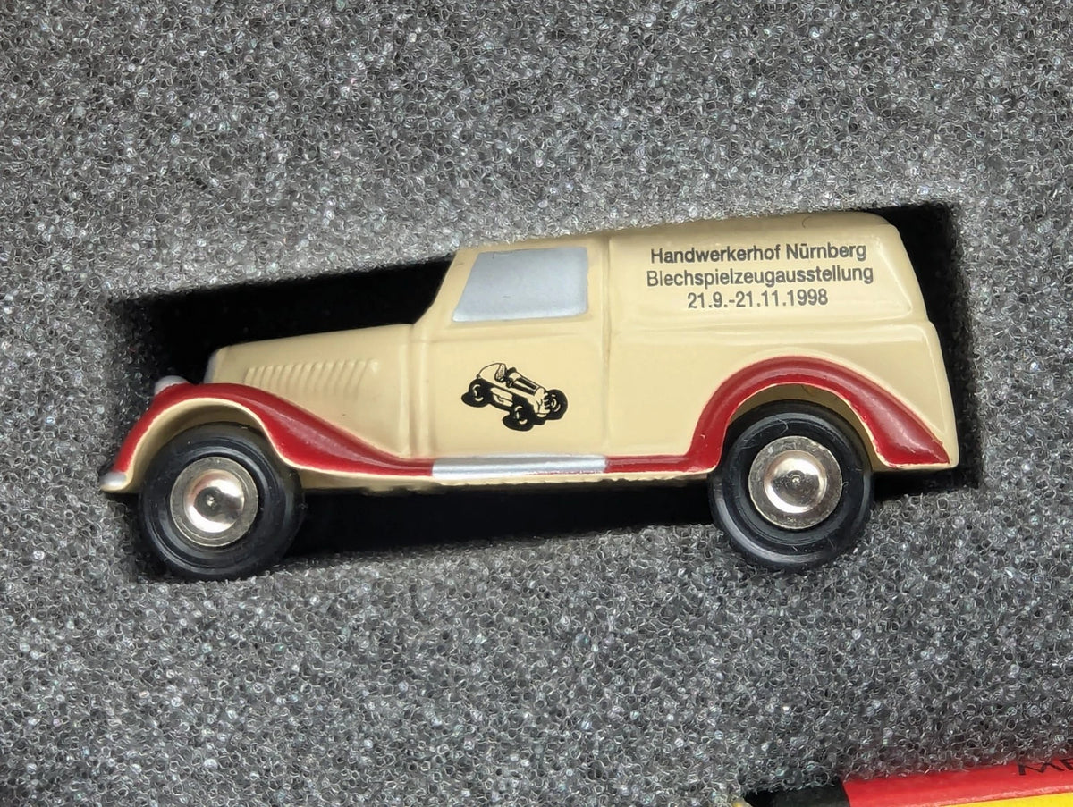 Modellautos 1:90 Schuco Piccolo Mercedes 170V Handwerkerhof Nürnberg 1998 OVP