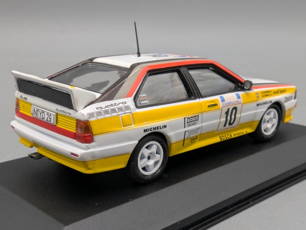Modellautos 1:43 Minichamps Audi Quattro 31. Acropolis Rally 1984 #10 mit OVP