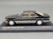Modellautos 1:43 Minichamps Mercedes Benz 560 SEC 1986 Schwarz mit OVP