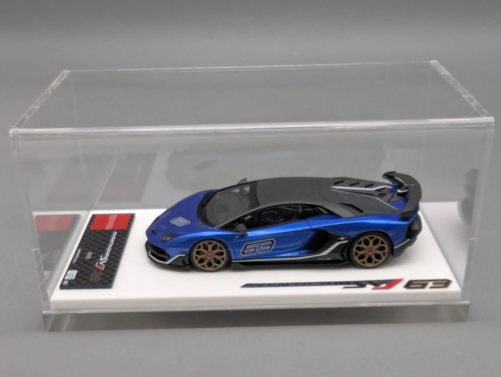 Eidolon Make Up 1:43 Lamborghini Aventador SVJ 63 2018 #63 Blu Ltd 57/63 OVP