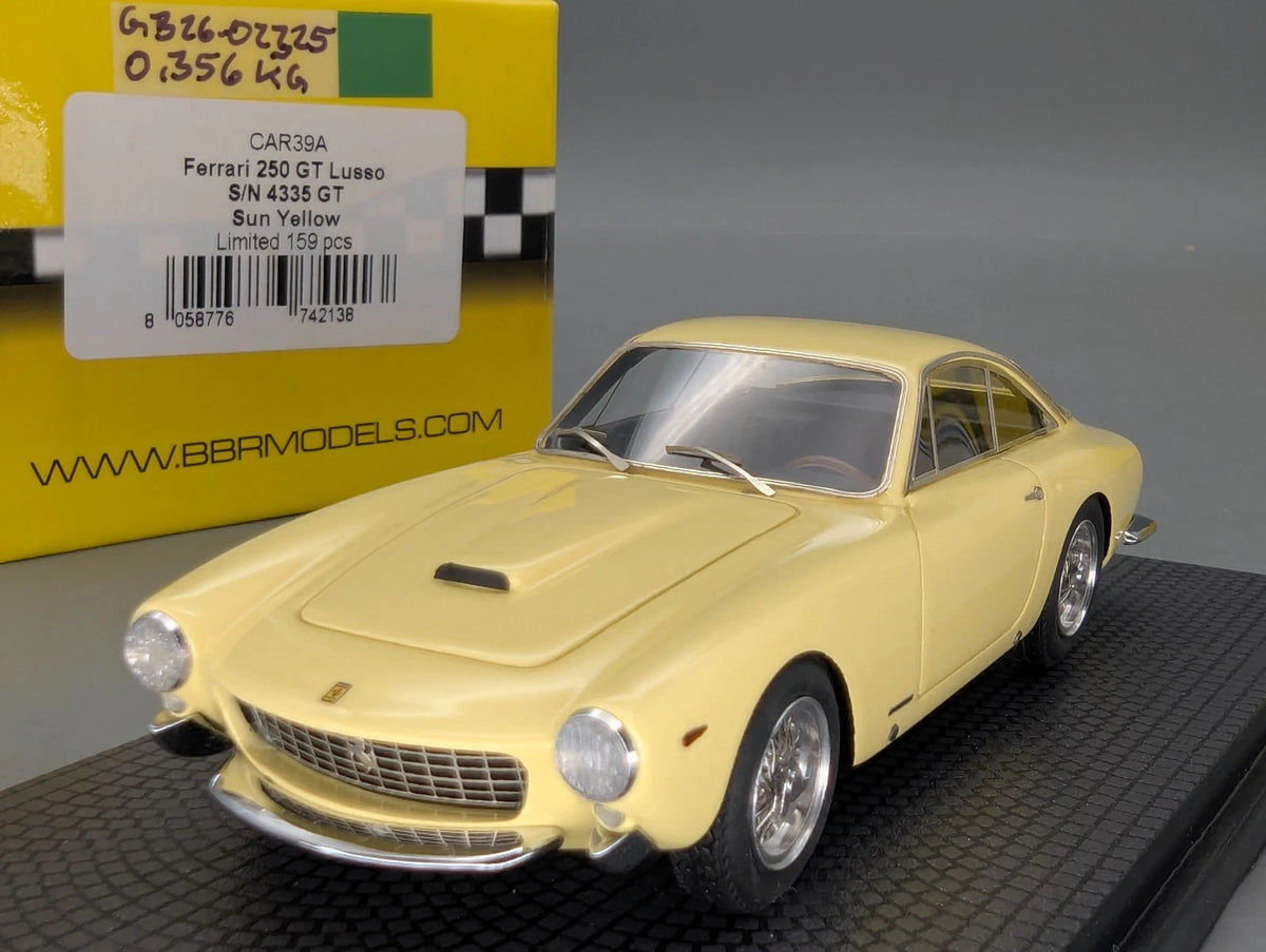 Modellautos 1:43 BBR Ferrari 250 GT S/N 4335 Ltd 010/159 Sun Yellow mit OVP