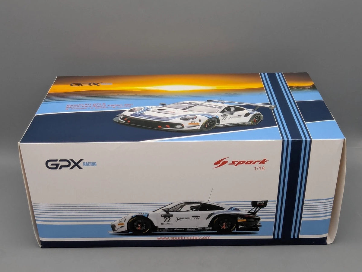 Modellautos 1:18 Spark 18SP129 Porsche 911 GT3 R WINNER 1000km 2021 #22 mit OVP