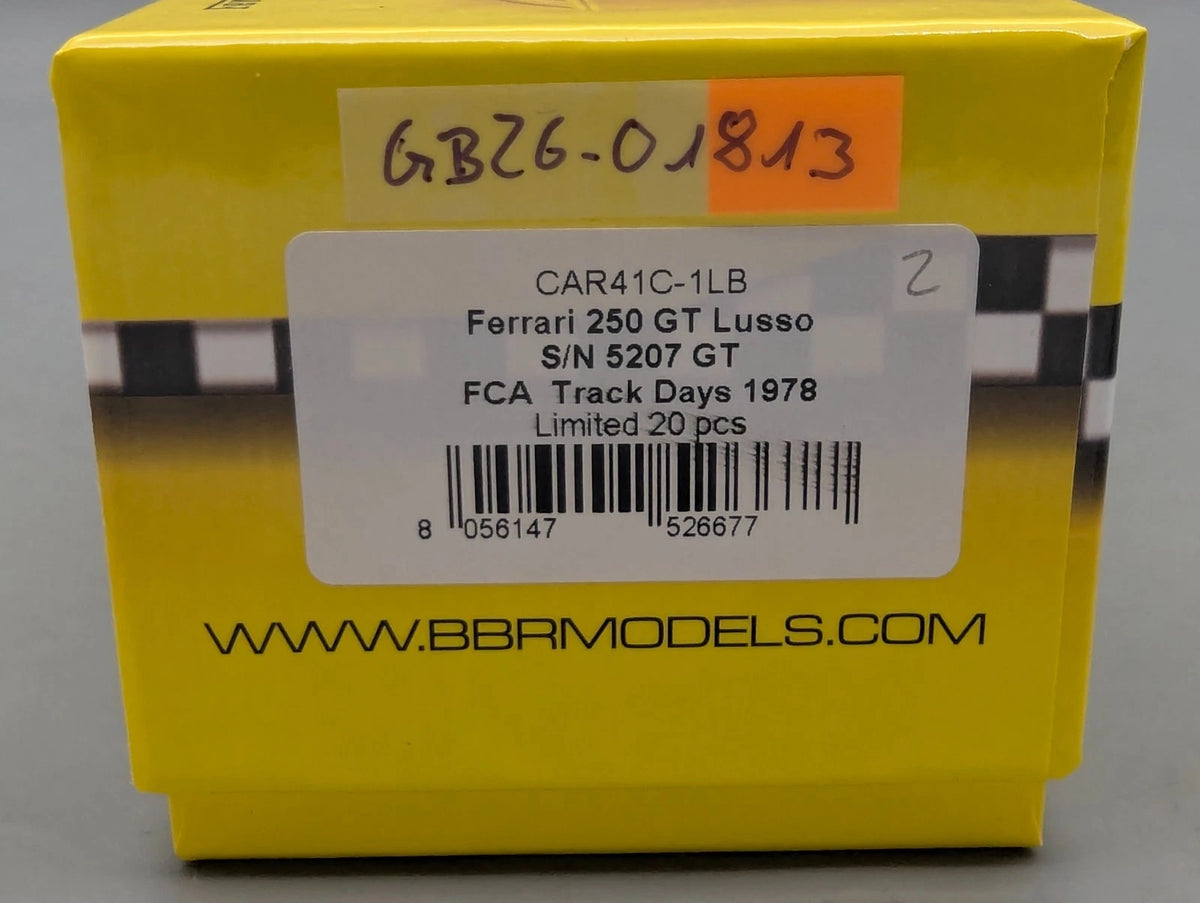 Modellautos 1:43 BBR Ferrari 250 GT Lusso S/N 5207 GT 1978 Ltd 02/20 in OVP